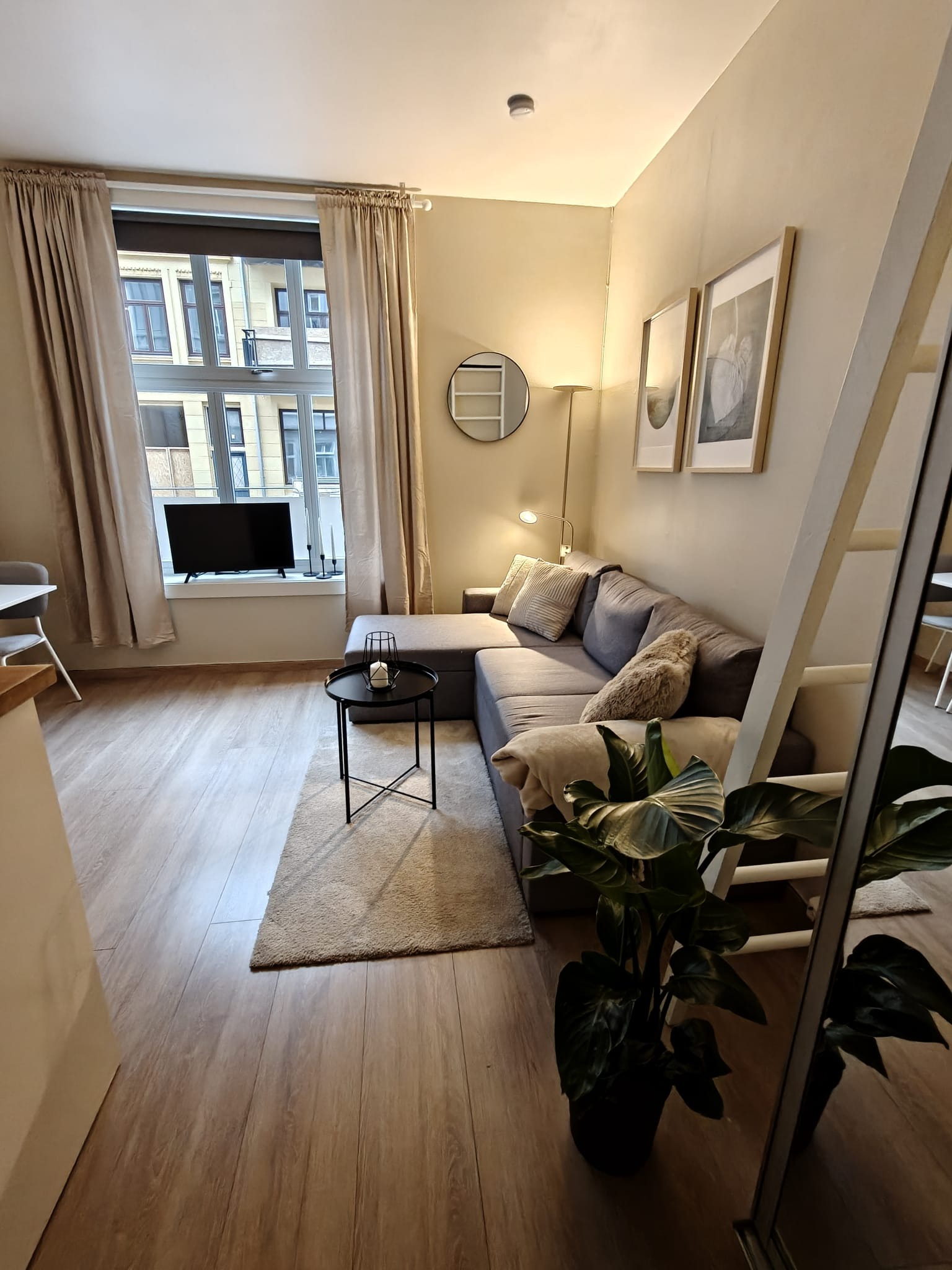 Stue/kjøkkendel med sovesofa